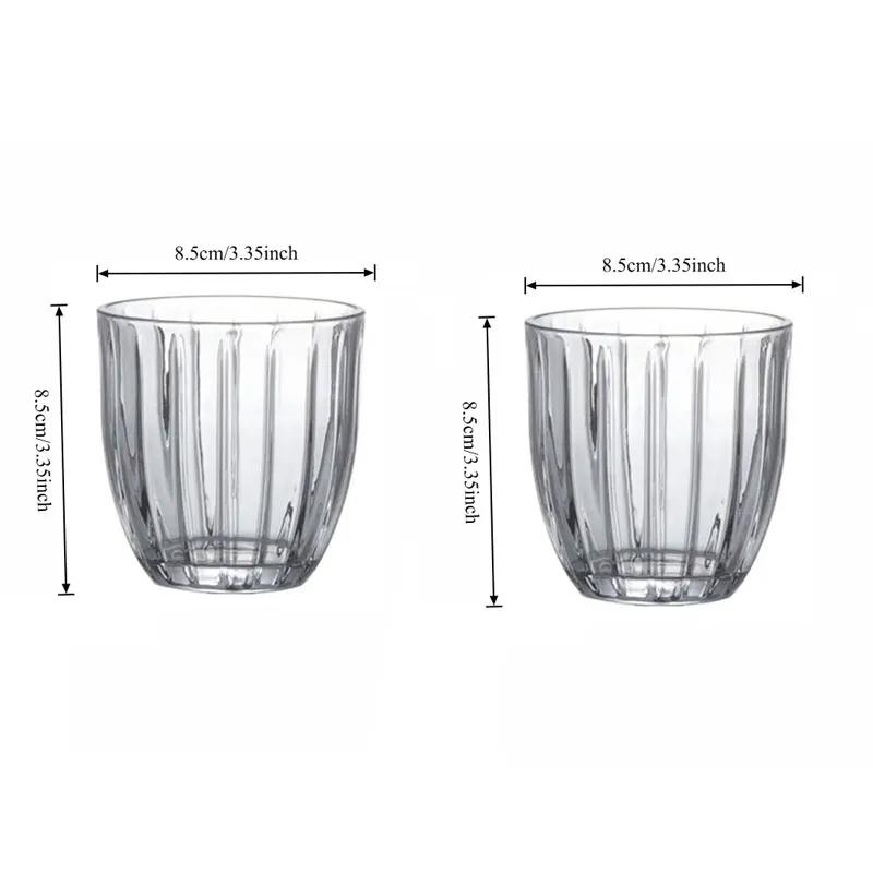 2pcs Fashionable Whiskey Glass Creative Juice Drinking Glasses Household Transparent Beverage Cup Party High End Brandy Glass 2pcs