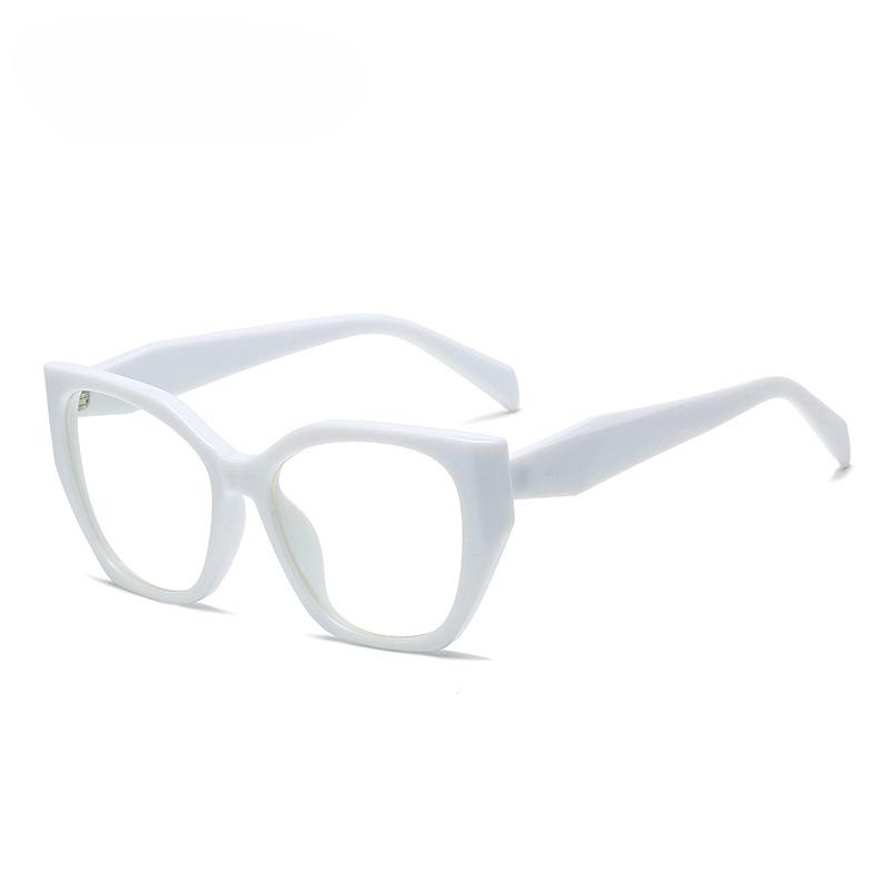 Anti Blue Light Computer Glasses, Women's Glasses with Large Frames, Personalized, Fashionable, Luxurious Glasses, Flat Lenses