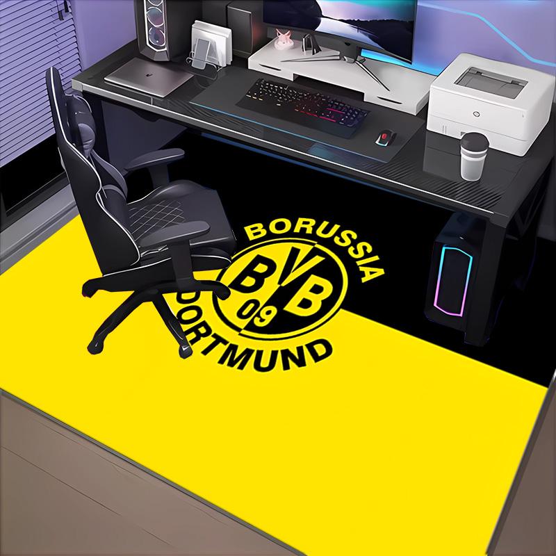 1PC Bvb 09 Football Club Rug Game Carpet, Floor Mat for Bedroom Living Room Entryway Rug, Home Decor Idea Gift for Christmas birthday