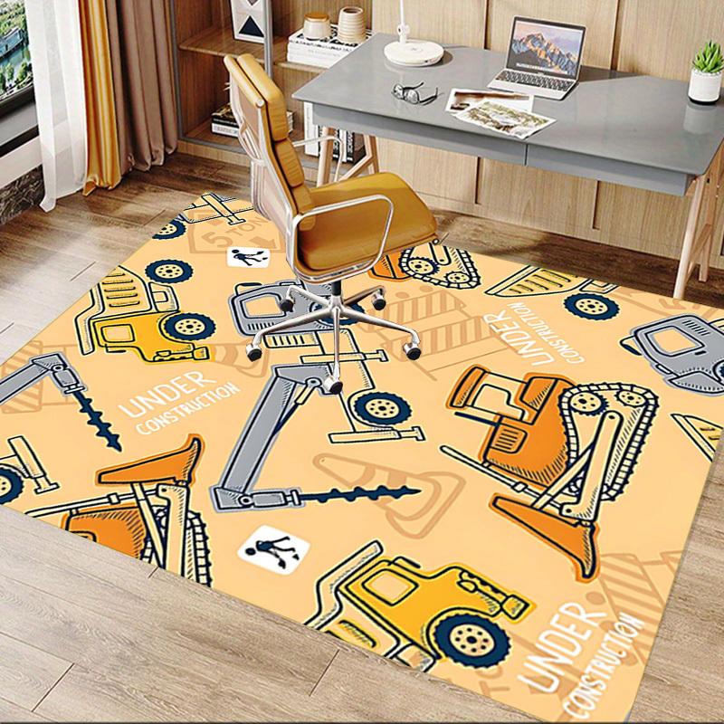 1PC construction vehicles Non-Slip Floor carpet, Office, family, bedroom, Studio - Large Area Rug, Vibrant Colors, Longlasting Material-X402