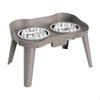 Elevated Dog Bowls Double Raised Anti Slip Feet Dish 2 Stainless Steel for Small Medium
