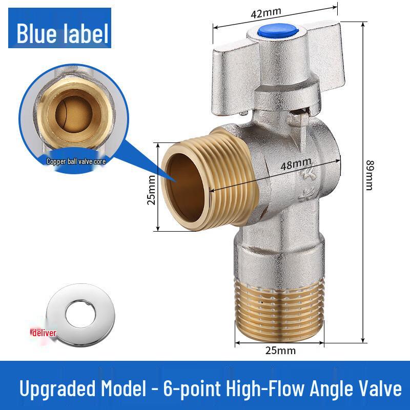 

MDNG All-Copper Large Flow Angle Valve for Gas Water Heaters & Boilers