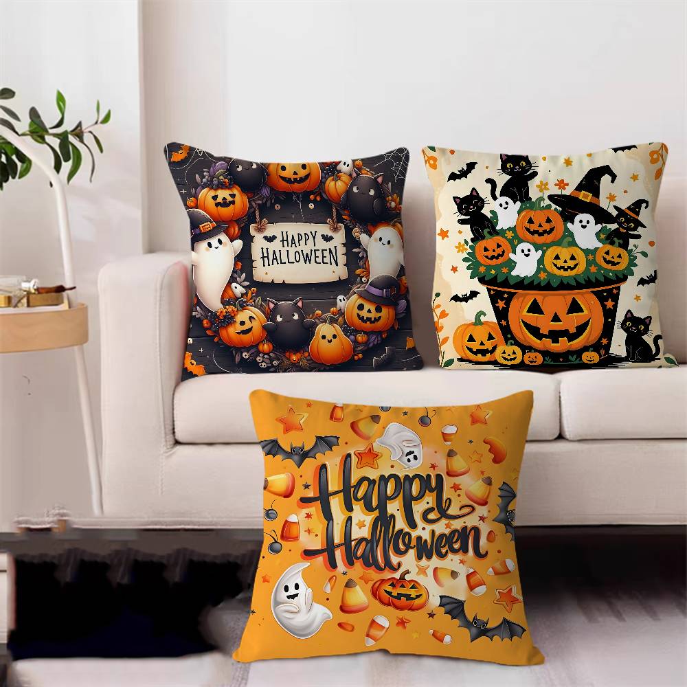 Halloween Kuddfodral Örngott Klädsel Soffa Prydnadskudde Heminredning Örngott