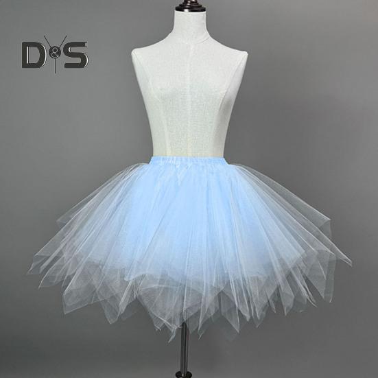 Women Tulle Skirt 50s Tutu Petticoat Elastic Waist Short Ballet Crinoline Petticoat Carnival Costume Underskirt