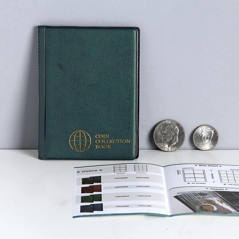 120/150 Pocket Coin Collection Album - Multi-Use Stamp & Photo Organizer with Leatherette Cover for Home Decoration Gifts Supplies