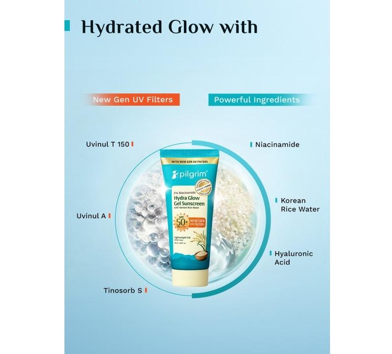 5% Niacinamide Hydra Glow Gel Sunscreen SPF 50+ PA++++ - 50 Ml