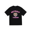 MLB Detroit Tigers SS22 Tiger Head Letter Print Crew Neck Casual Short Sleeve T-Shirt Unisex Tops Black 3ATSC2023-46BKS