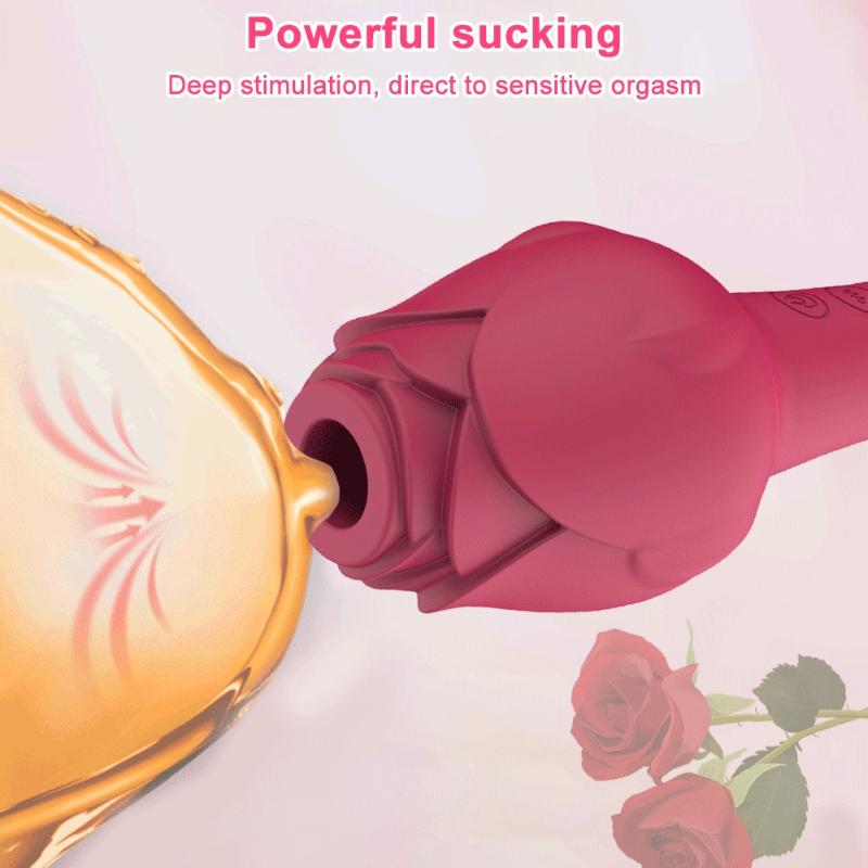 Rose-Sucking Toys Vibrator for Women Nipples Clitoris Vacuum Clit Sucker Stimulator Female Sex Toys Goods Vibrators for Adults Waterproof Masturbator