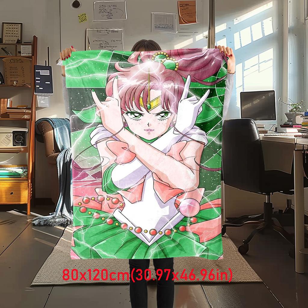 Japanese anime cute cartoon theme Sailor Moon Tsukino Usagi blanket suitable for home beds, sofa covers, office nap, outdoor warm blankets O12