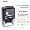 Re-inkable Adjustable Date Stamp ED401: Multi-Format English & Chinese with Slash/Dash Options and Number Wheel.