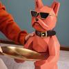 Creative Dog Figurines Luxury Modern Funny Figurines with Storage Tray Art Aesthetic Interior Ornaments Home Room Decoration