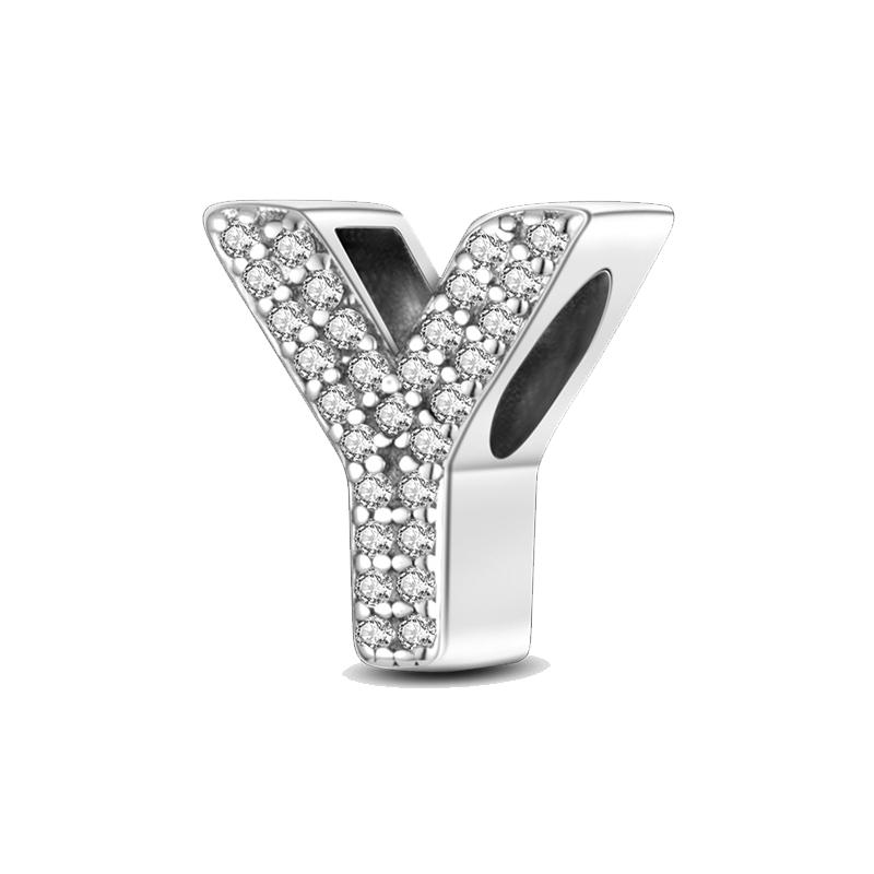 Copper Yellow Love 26 Letters Diy Love Charms Beads Fit 4Mm Hole Diameter Bracelets Fine Birthday Jewelry Gift