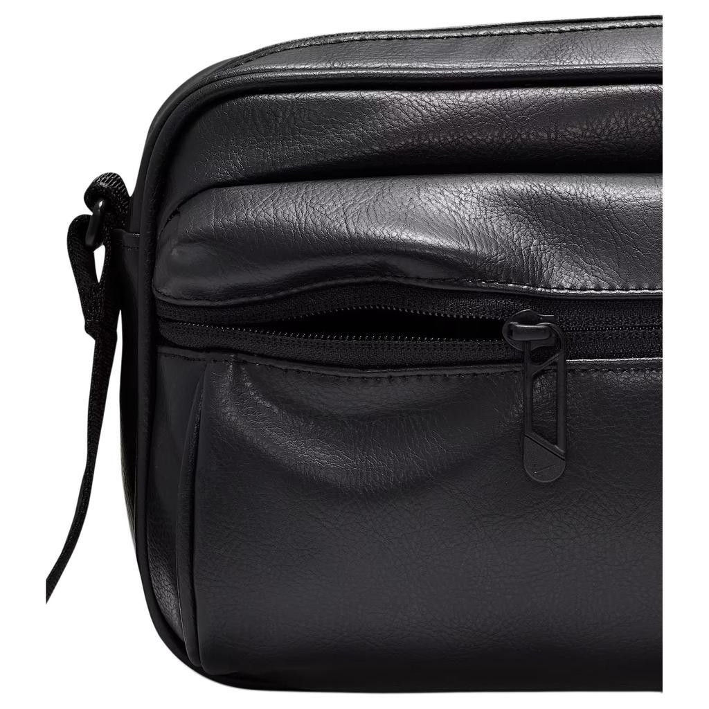 Nike Heritage Polyurethane PU Shoulder Bag Unisex Black IB2528-010
