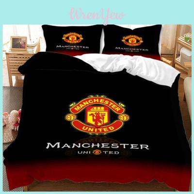 Manchester Pattern Digital Printed Threepiece Bedding Set For Kids And Teens
