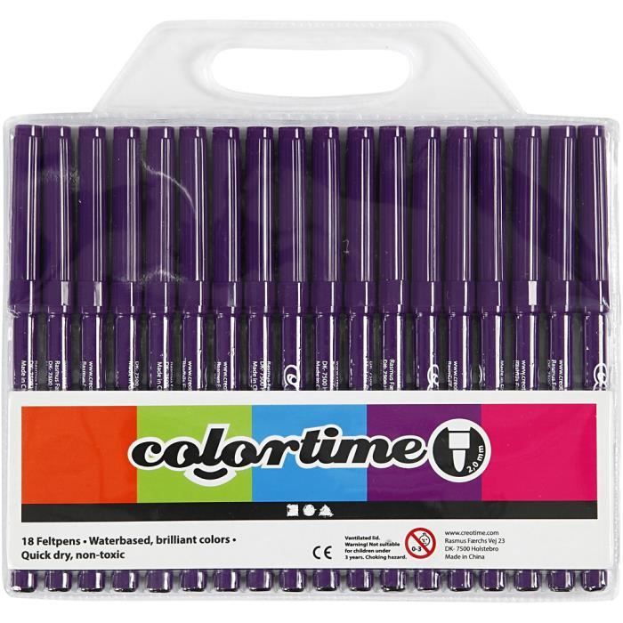 Felt Pen - COLORTIME - 373532 - Violet - Vented Safety - Opaque