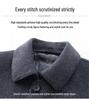 Men's Double-Faced Wool Blend Mid-Length Coat - Business Casual Down Jacket for Middle-Aged Dads