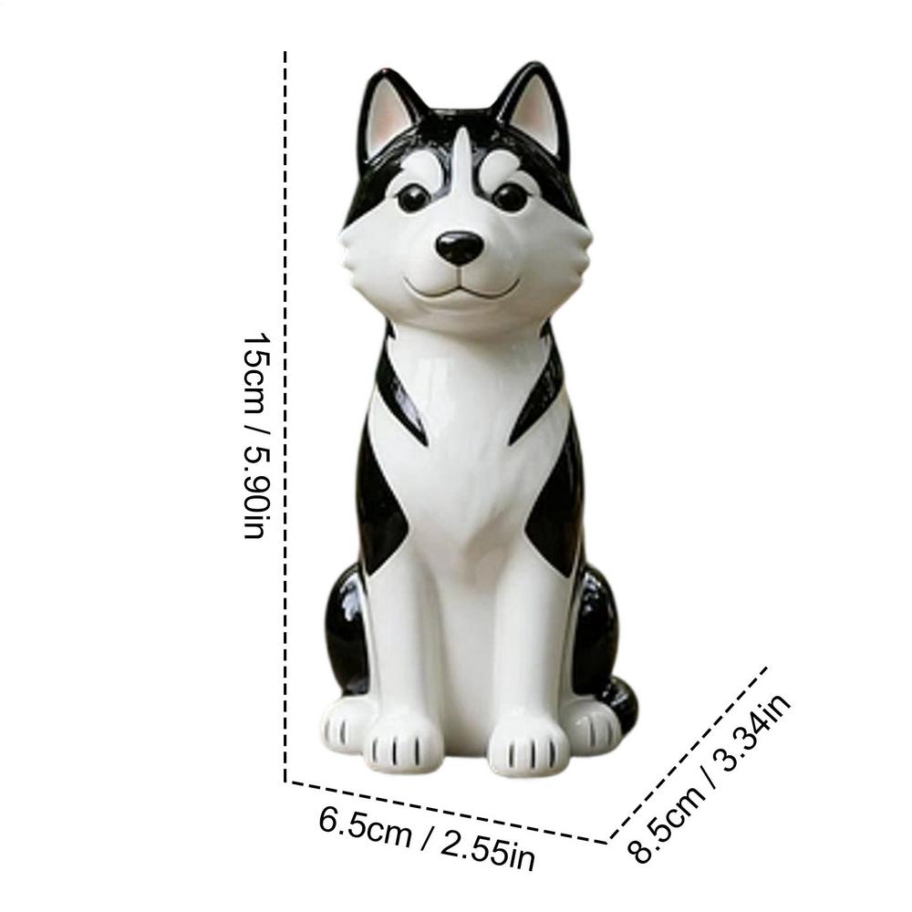 Vases Home Decor Resin Dog Desk Ornament Handcrafted Vase for Home Shelf Bookshelf Entryway Living Room Dining Table Bedroom