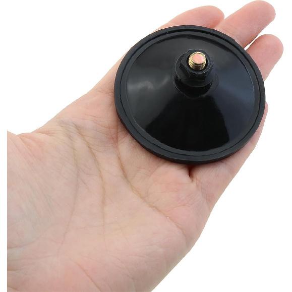 6-Pack Heavy-Duty Reinforced Black PVC Suction Cups with M6x14 Threaded Screws, Ultra-Strong Adhesive Glass Suction Cup Holder