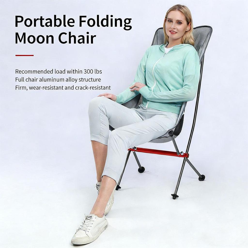 Portable Camping Chair Backpacking Chairs with Carry Bag Lightweight Folding Chairs for Hiking Mountaineering Beach Camping Firepits Courtyard Outdoor