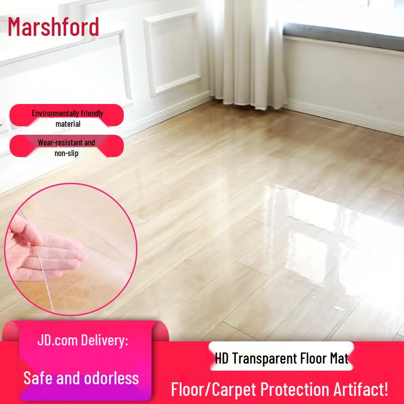 Transparent PVC Floor Protector Mat 100x100cm