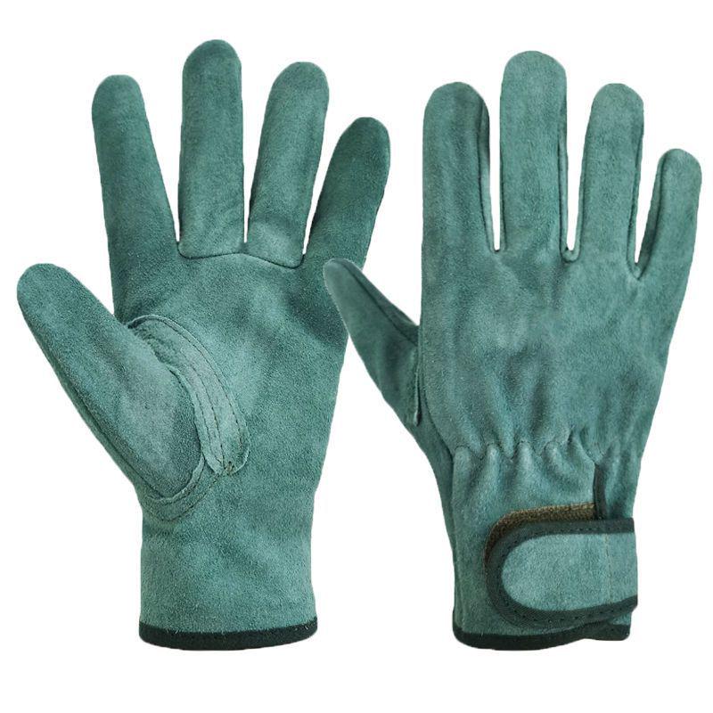 Klettverschluss Vollrindleder Hitzebeständige Verschleißfeste Schweißerhandschuhe für die Bauindustrie