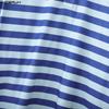 INCERUN Men Lapel Neck Long Sleeve Stitching Striped Casual Oversized T-shirts Tops