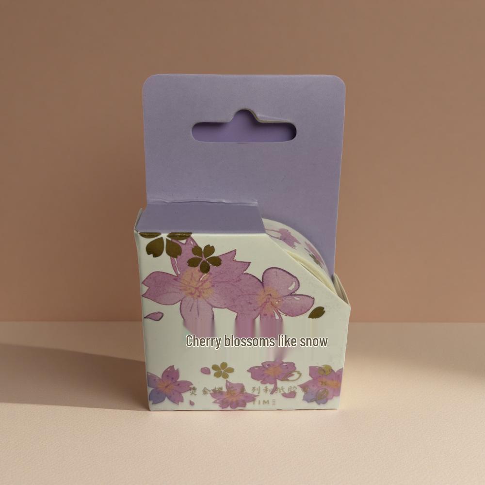 Shiguang Sakura Story Washi Tape - Fresh Japanese Floral Design for Journals & DIY Collage Decoration