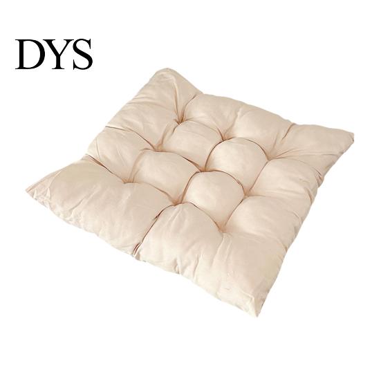 Comfortable Polyester Fiber Seat Mat Chair Cushion with Straps, Square Round Soft Pad, Solid Color Pad for Household Chairs Non-slip Office