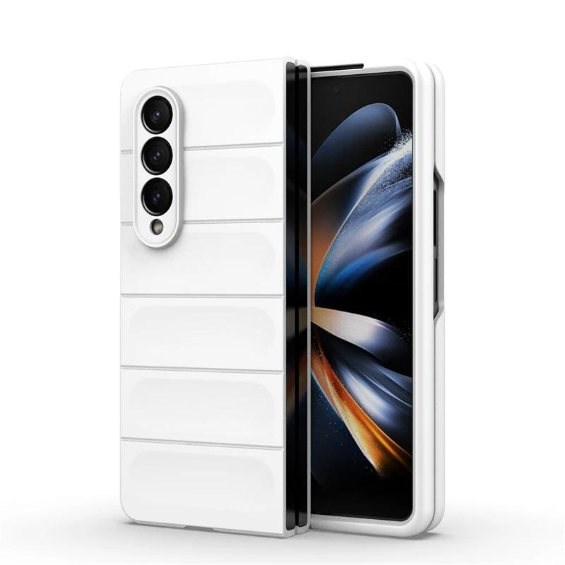 For Samsung Galaxy Z Fold4 3 5 5g Back Cover Phone Case Soft Liquid Silicone Anti-fall Shockproof Armor Protect Funda Coque