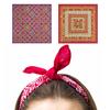 21'' Geometrical Pattern Bandana Head Scarf for Women Men Square Turban Head Scarf Punk Head Wrap Headwear