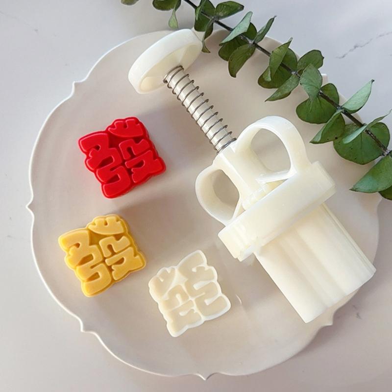 Fa Character Shaped Mooncake Press Mold Cookie Stamps Chinese MidAutumn Moon Cake Makers Decoration Tool for DIY Cookie