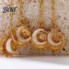 Unique Faux Opal Pendant 12 Constellations Necklace Moon Charm Constellation