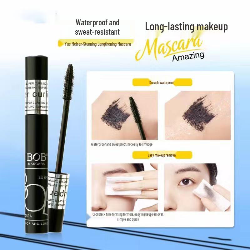 BOB Best-Selling Lengthening Mascara: Stunning Curl, Clump-Free, Waterproof, Long-Lasting, Smudge-Proof Makeup.