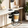 2-in-1 Rotating Desk Cup Holder, Drill-Free 360° Swivel Clamp, Anti-Fall Adjustable Cup Rack for Home and Office Table Edge
