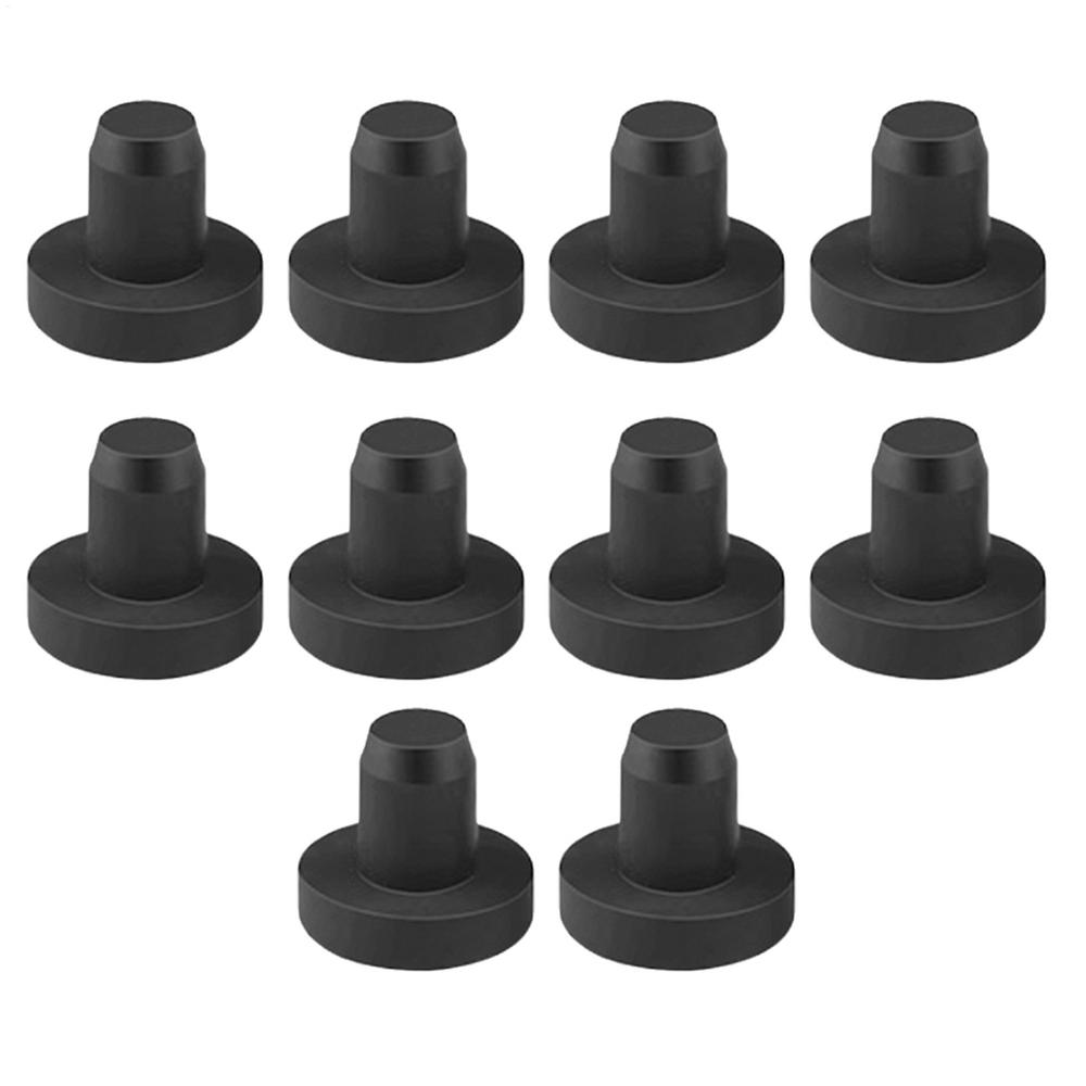 10pcs Black Conical Snapon Silicone Rubber T Type Plug Blanking End Caps Tube Inserts Bung Proof High Temperature чёрный