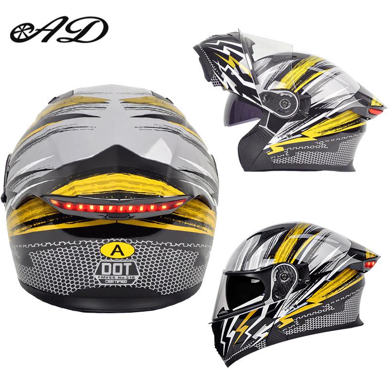 DOT Certified Flip-Up Full Face Motorcycle Helmet for All-Season Safety