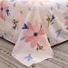Pink Floral Bed Sheet Set Soft Cotton 4 Pieces Queen Botanical Bed Set, 8 Inch Deep Pocket Fitted Sheet, Flat Sheet, Pillowcases