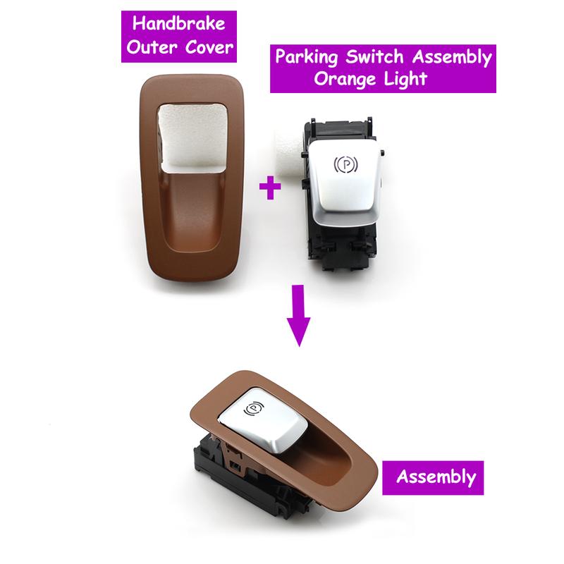 W205 Car Interior Handbrake Parking Brake Switch Assembly With Outer Cover For Benz C Class 2016- 2056806812 2059056603