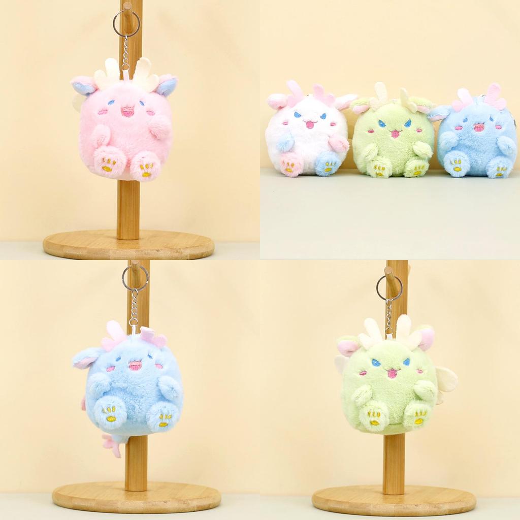 Adorable Plush Dragon Keychain Cute Chubby Monster Soft Toy For Couples
