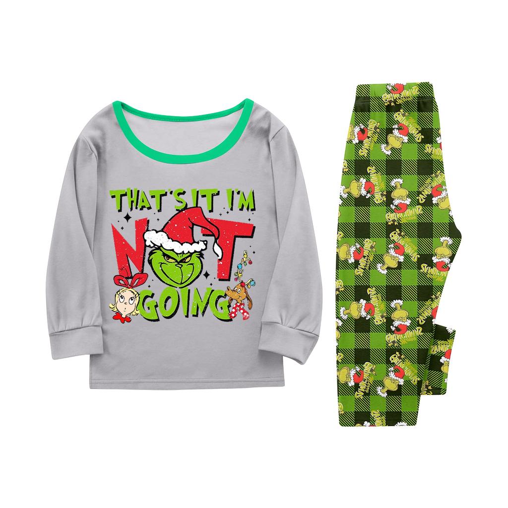 Cartoon Letters Print Family Matching Long Sleeved Parent-child Suit Home Clothes Suit Fall