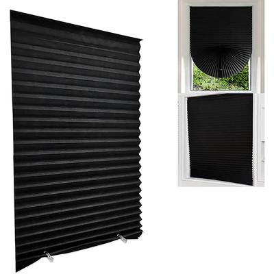 Jalousie für Fenster, selbstklebende Plissees, kabellos, ohne Bohren, Stoffjalousien, Raumverdunkelungsrollos, Verdunkelungsrollos für Badezimmer