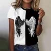 Fashion Wings 3D Print T-Shirts Women Summer O-Neck Short Sleeve T Shirt Harajuku Tops Y2k Casual Oversized Tees Female Clothing