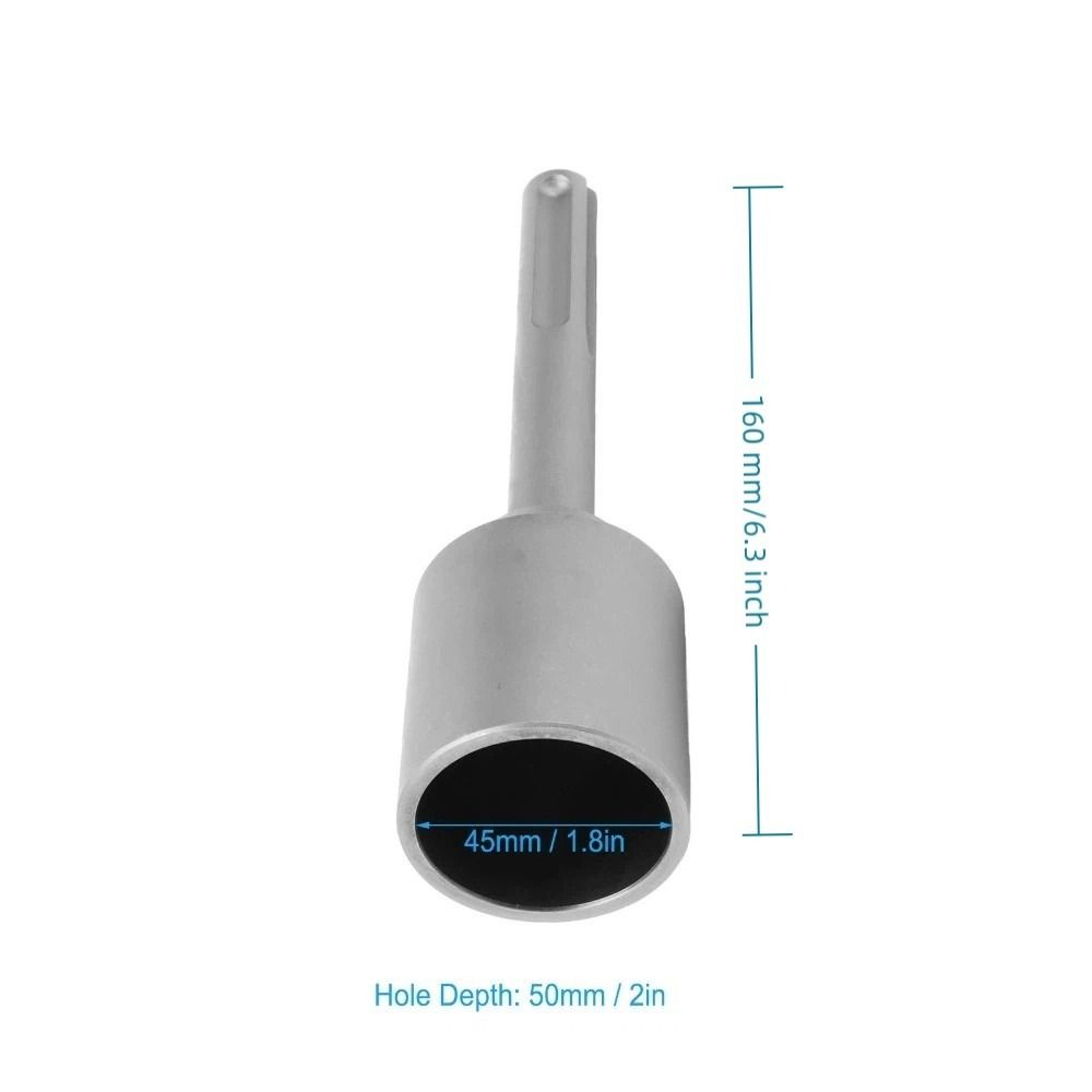 3/2.56/1.77 Inch Diameter Head Fence Post Pounder Steel SDS PLUS Shank Ground Rod Driver Post Driver Attachment