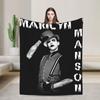 Super Soft Marilyn Manson Music Tour  Throw Blanket Premium Flannel Fleece Lightweight Blanket Cozy Fluffy Blankets All Season