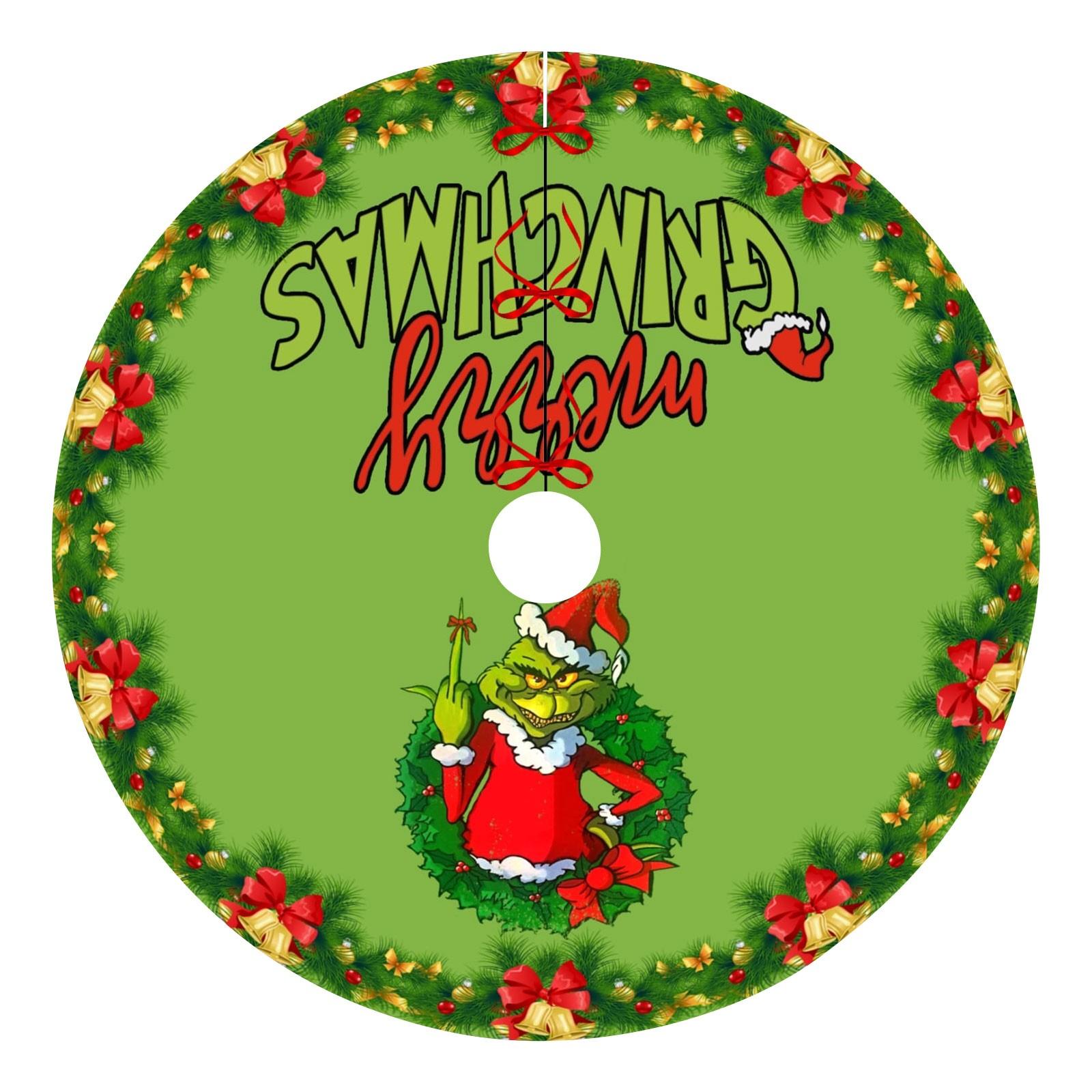 

Christmas Tree Skirt 75cm Round Decorative Skirt for Christmas Tree Base with Holiday Pattern and Festive Design Suitable for Indoor Use