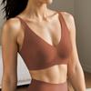 Frauen Einfarbig Nahtlose schlaf T-Shirt Bh Dünne Bralette Drahtlose Bhs für Mädchen SML Xl