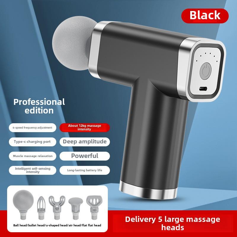 

Hot selling multifunctional convenient fascia gun professional grade fitness muscle relaxation neck membrane vibration massager чёрный