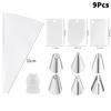 Stainless Steel Piping Nozzle Set,Cake Decorating Tools, Cream Glue Piping Nozzles,Thickened EVA Piping Bags