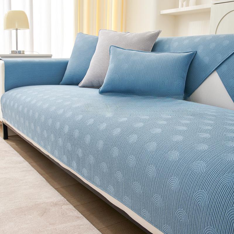 Sofa Cushion Cream Color Four Seasons Universal Simple Non-Slip Sofa Cover Chenille High-End Cushion Backrest Towel Cover Cloth