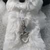 Heart Silver Metal Keychain (with Pendant)